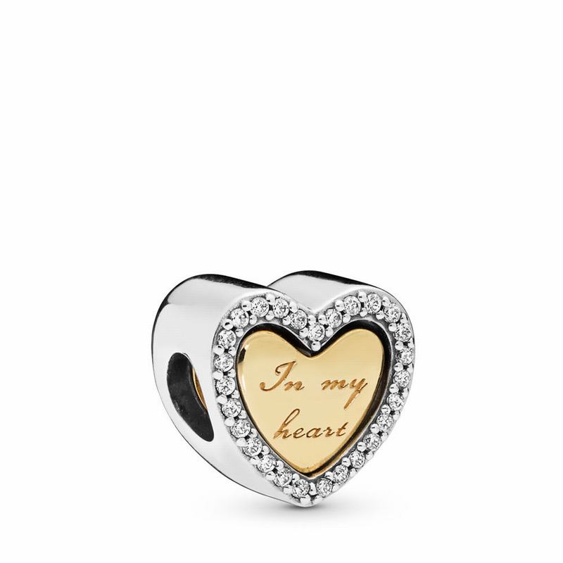 Pandora In My Heart Charm - Pandora Shine/Sterling Silver/Cubic Zirconia - Canada | FE8365HC